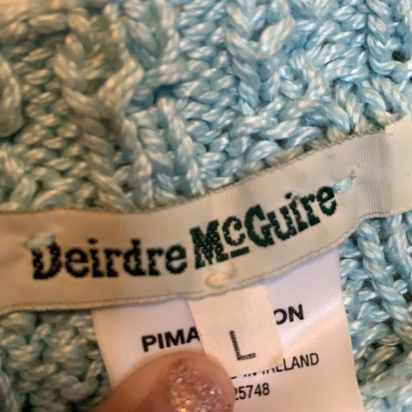 Deirdre Mcguire 100% Pima Cotton Handknitted in Ireland Pullover Sweater Size L - Picture 3 of 4